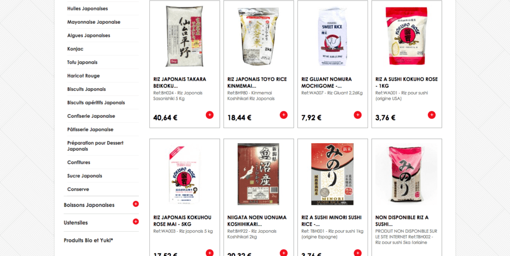 Supermercado japones en el Pequeño Tokyo en París.