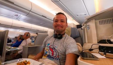 Selfie en el vuelo MK048 de Air Mauritius